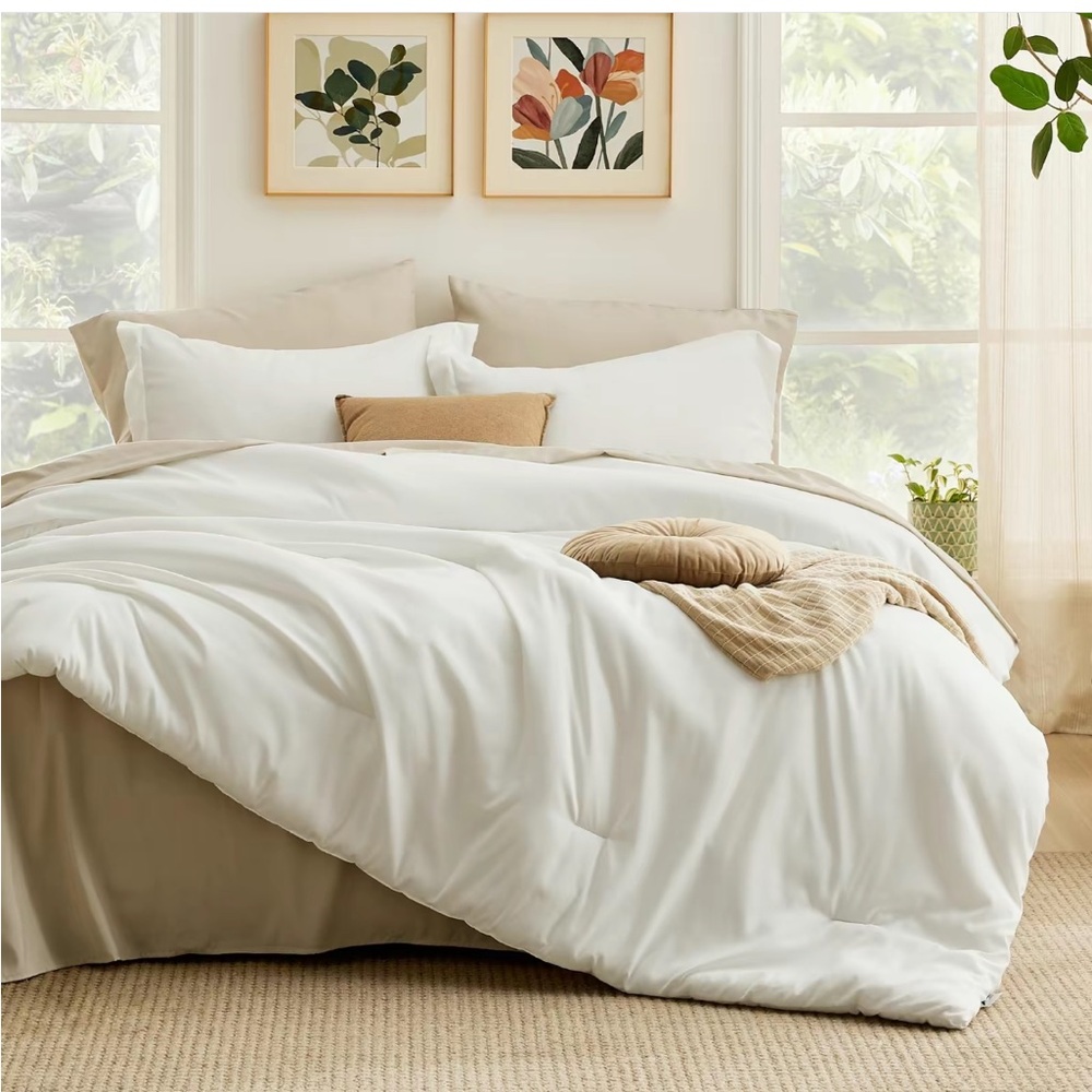 White Comforter and Shams